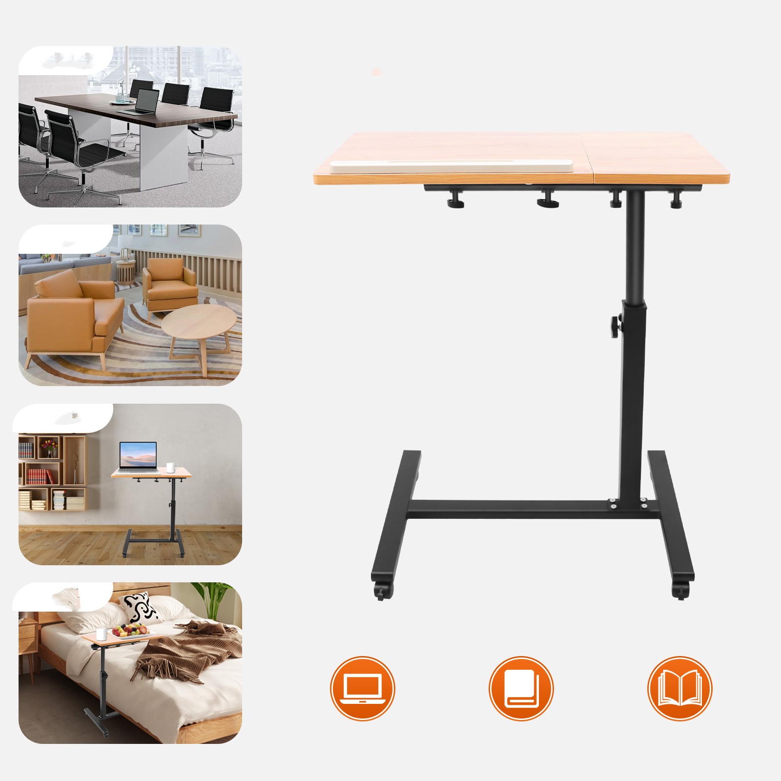 Desk Setup Ideas - Mobile Laptop Table Adjustable 360° Rotation