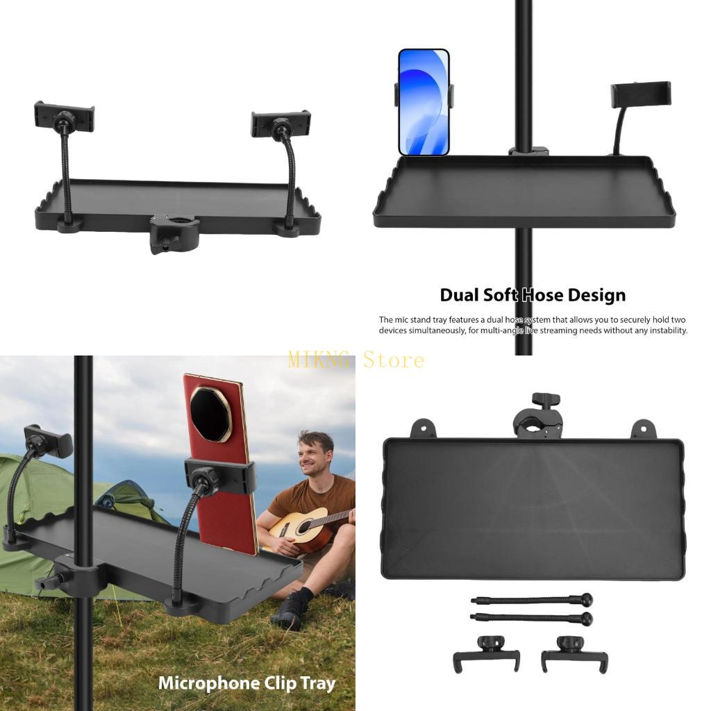 Desk Setup Best - Desk Microphone Clip Tray for Phone