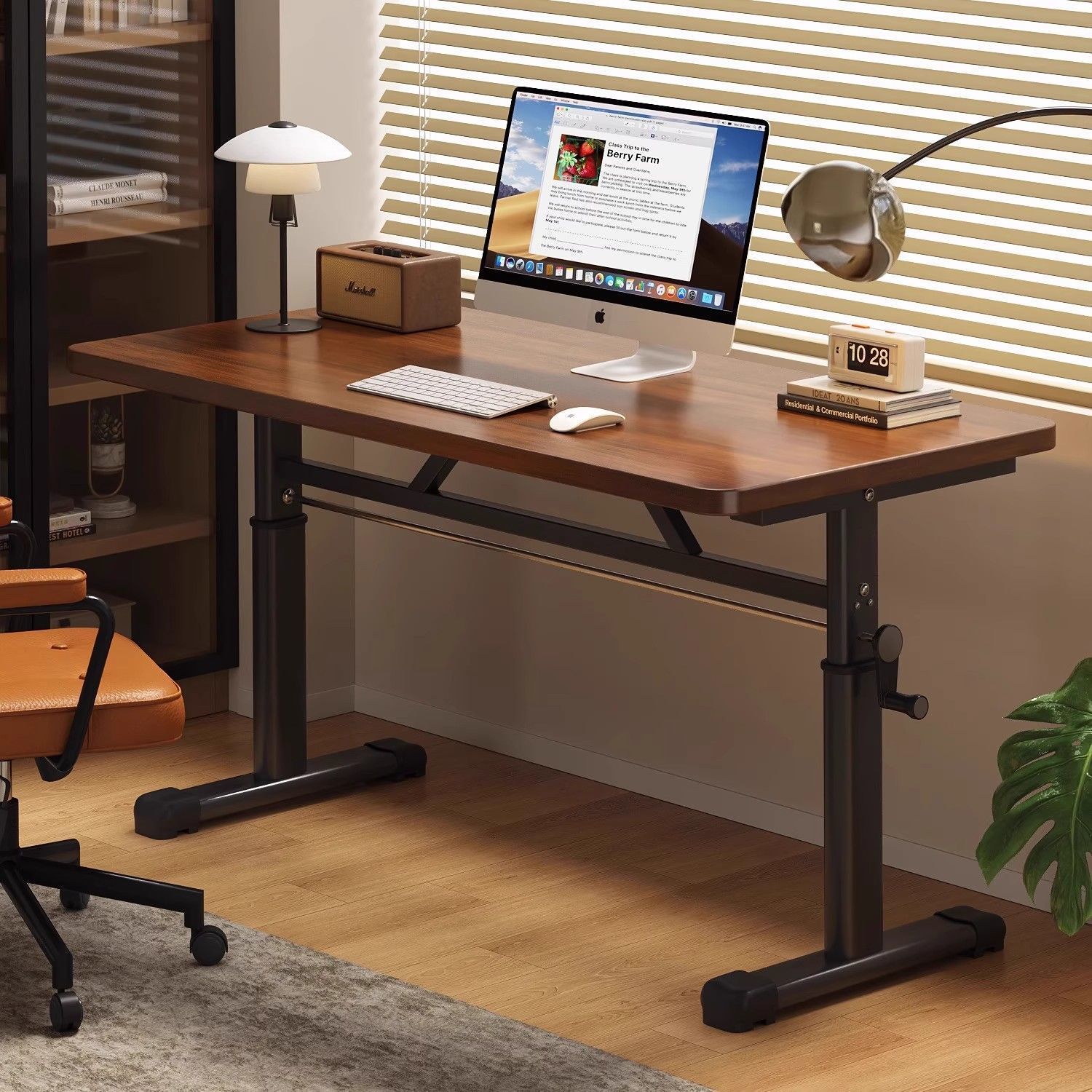 Desk Setup Ideas - Modern Simple Adjustable Height Computer Desk