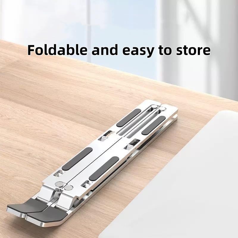 Desk Setup Mac - LABRIMP Adjustable Aluminum Alloy Laptop Stand