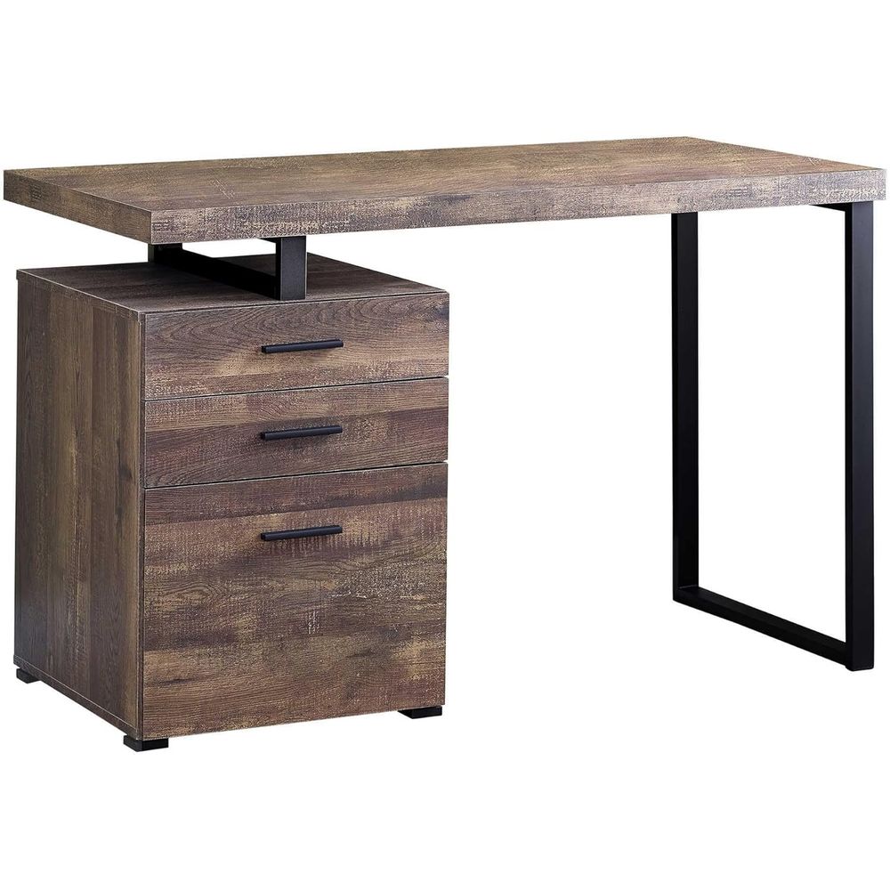 Desk Setup Or Set Up - 48 Reclaimed Wood Desk with Side