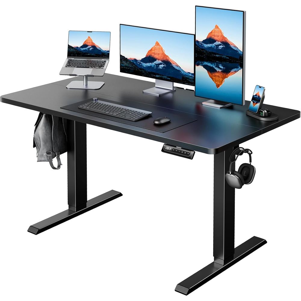 Desk Setup Or Set Up - Electric Standing Desk, 47 x 28