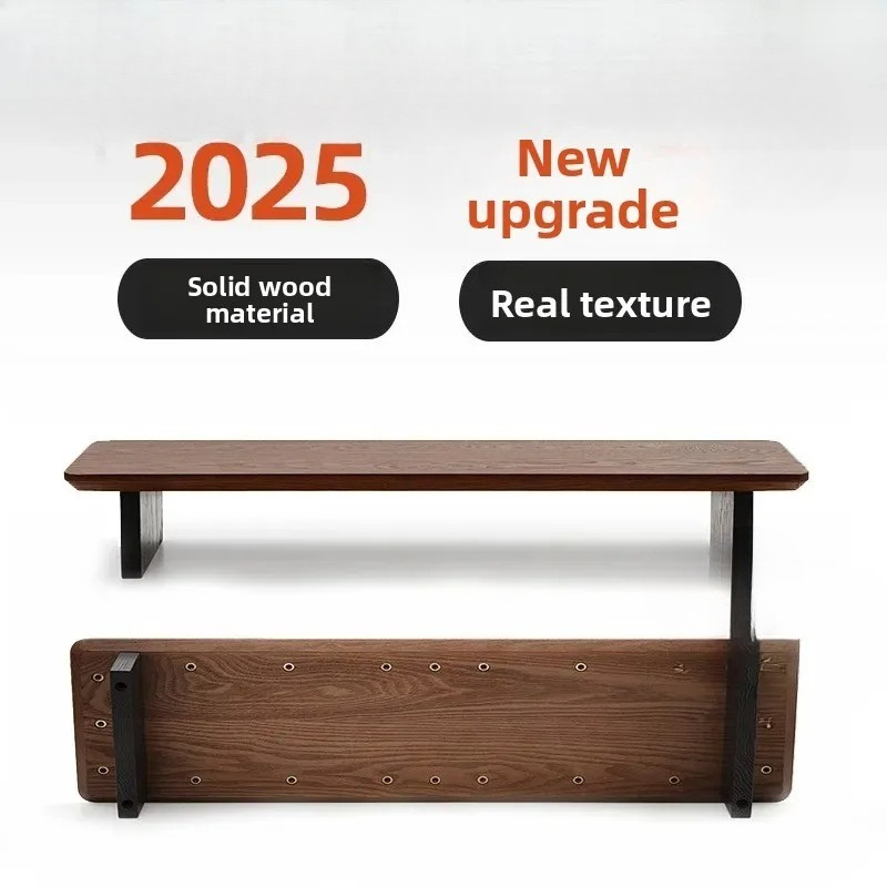 Desk Setup In Office - Solid Wood Monitor Riser Stand Modular