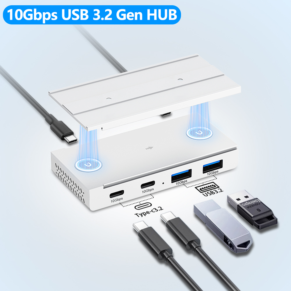 Desk Setup Mac - 10Gbps USB3.2 Gen2 HUB Desk Magnetic