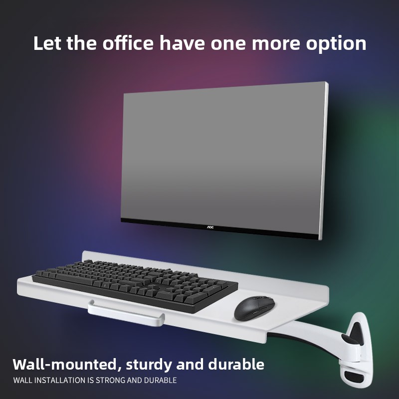 Desk Setup Living Room - Industrial Wall Mounted Keyboard Tray Heavy-Duty
