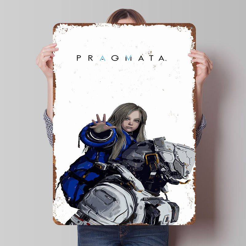 Desk Setup Vintage - Pragmata Game Character Metal Poster Customized