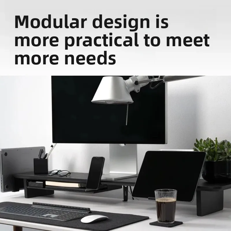 Solid Wood Monitor Riser Stand - Desk Setup Living Room recension och pris