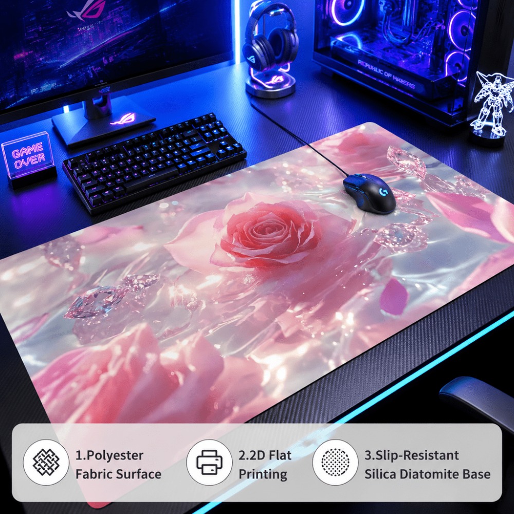 Original pink rose watermark.  - Desk Setup Simple recension och pris