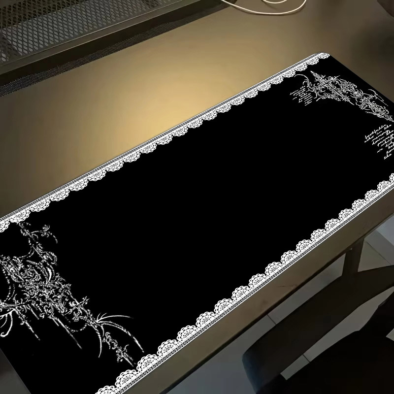 Mouse Pad Dark Style Lace Edge - Desk Setup Dark recension och pris