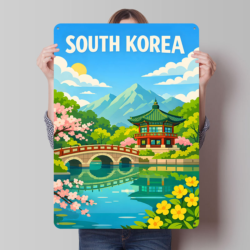 South Korea Travel Poster Cust - Desk Setup Vintage recension och pris