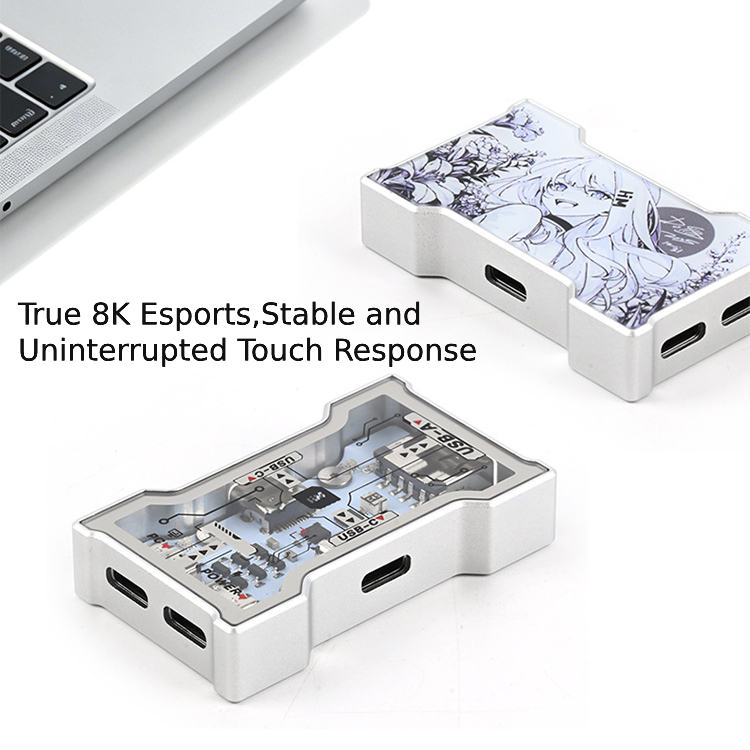 RGB USB Hub 2 Input 3 Output A - Desk Setup Keyboard recension och pris