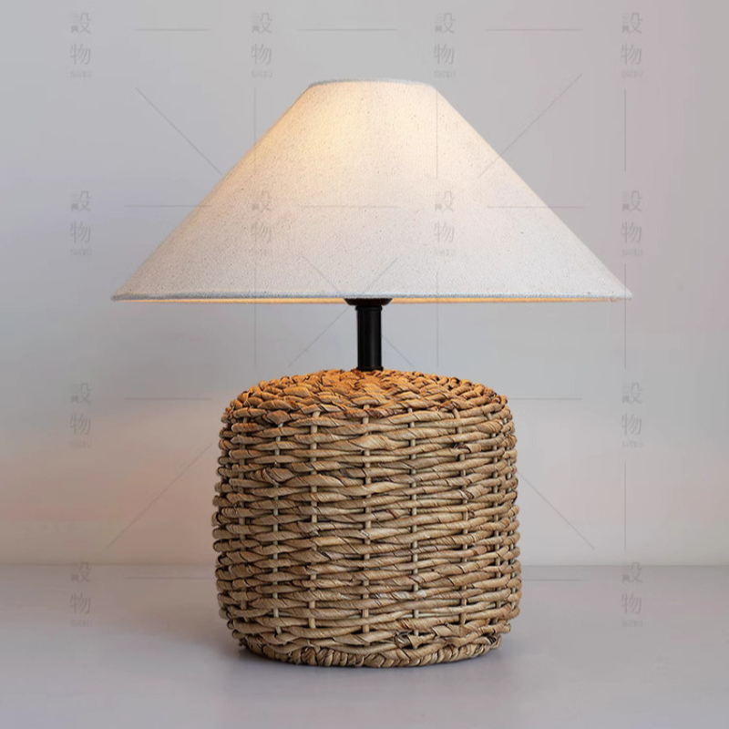 Handmade Woven E27 Table Lamp  - Desk Setup Vintage recension och pris