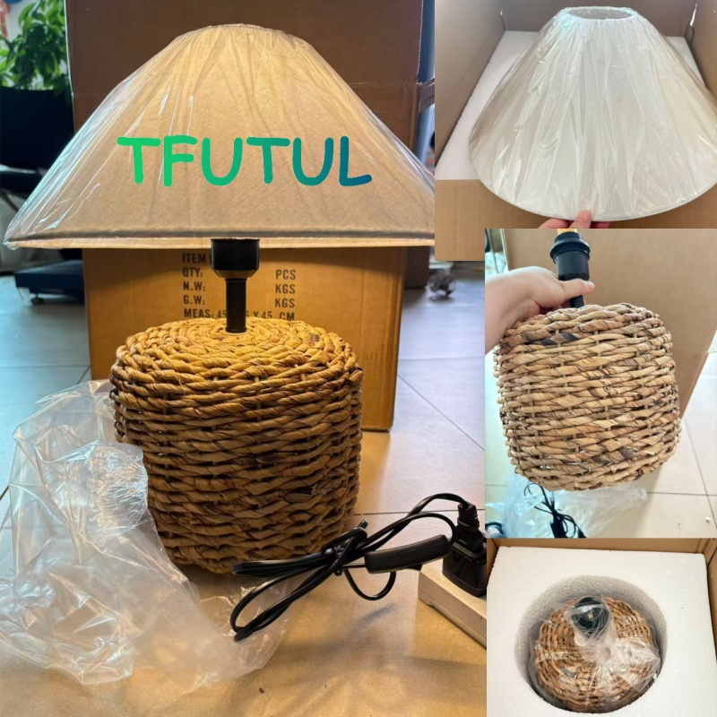 Handmade Woven E27 Table Lamp  - Desk Setup Vintage recension och pris