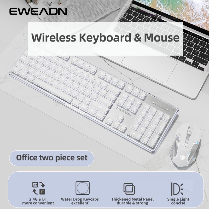 EWEADN V3 wireless Silent Offi - Desk Setup Keyboard recension och pris