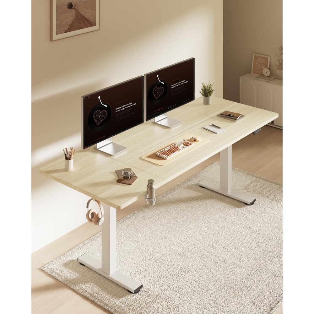 FLEXISPOT 63x32 Inch Electric  - Desk Setup In Office recension och pris