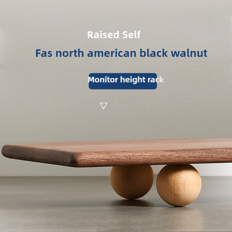 Natural Wood Desktop Riser Dua - Desk Setup Living Room recension och pris