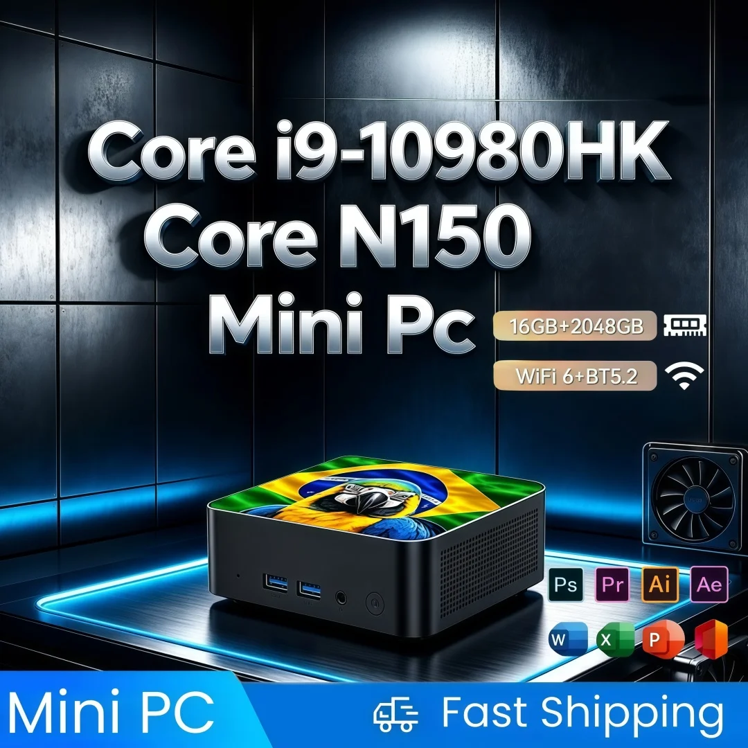 Mini PC I9‑10980HK Core N150 1 - Desk Setup In Office recension och pris