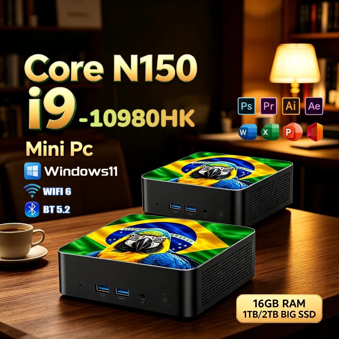 Mini PC I9‑10980HK Core N150 1 - Desk Setup In Office recension och pris