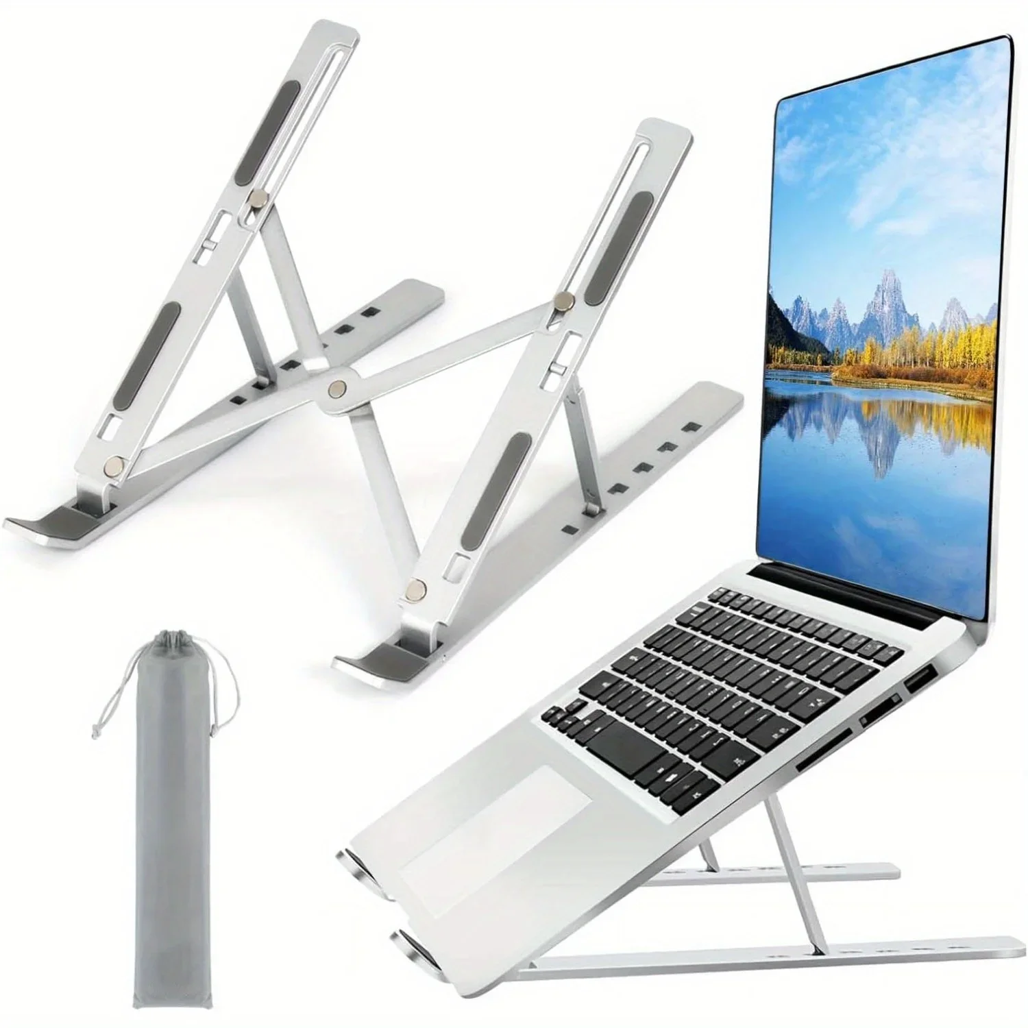 Foldable Aluminum Laptop Riser - Desk Setup Mac recension och pris
