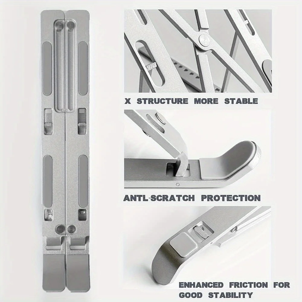 Foldable Aluminum Laptop Riser - Desk Setup Mac recension och pris