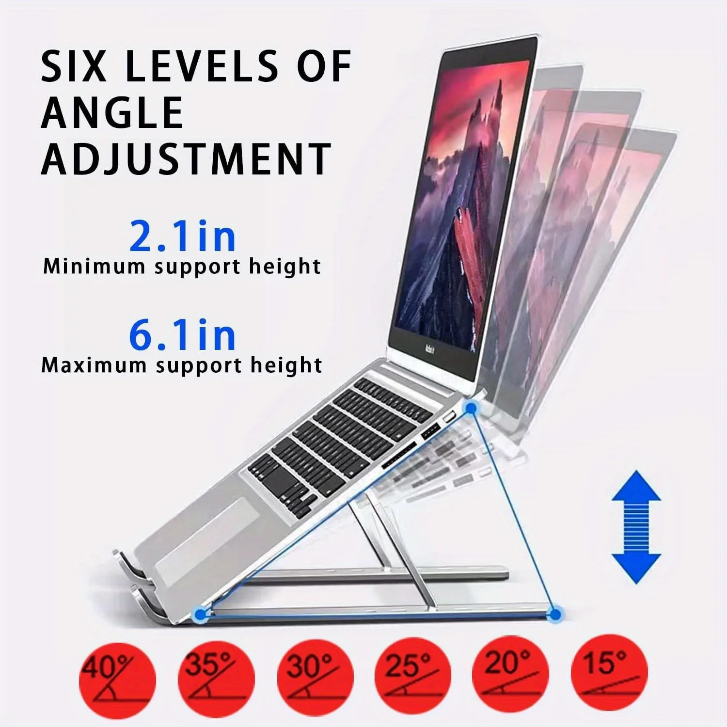 Foldable Aluminum Laptop Riser - Desk Setup Mac recension och pris