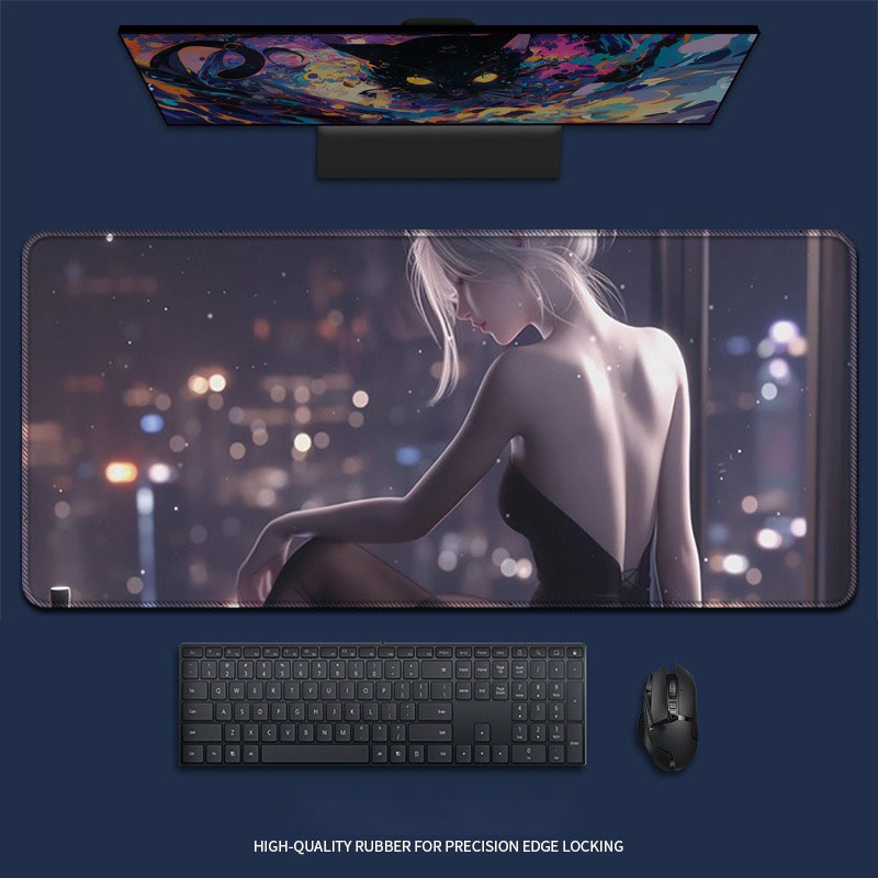 Sexy Anime Girl Red Fan Extend - Desk Setup Tech recension och pris