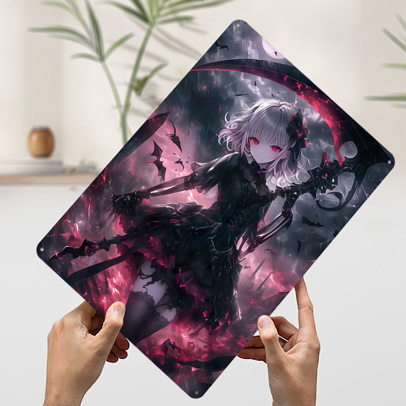 Demon Grim Reaper Girl Poster  - Desk Setup Vintage recension och pris