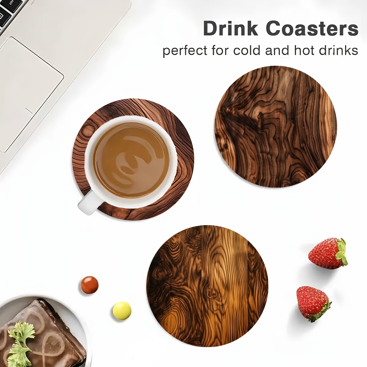 2D Retro Elegant Dark Wood Gra - Desk Setup Dark recension och pris