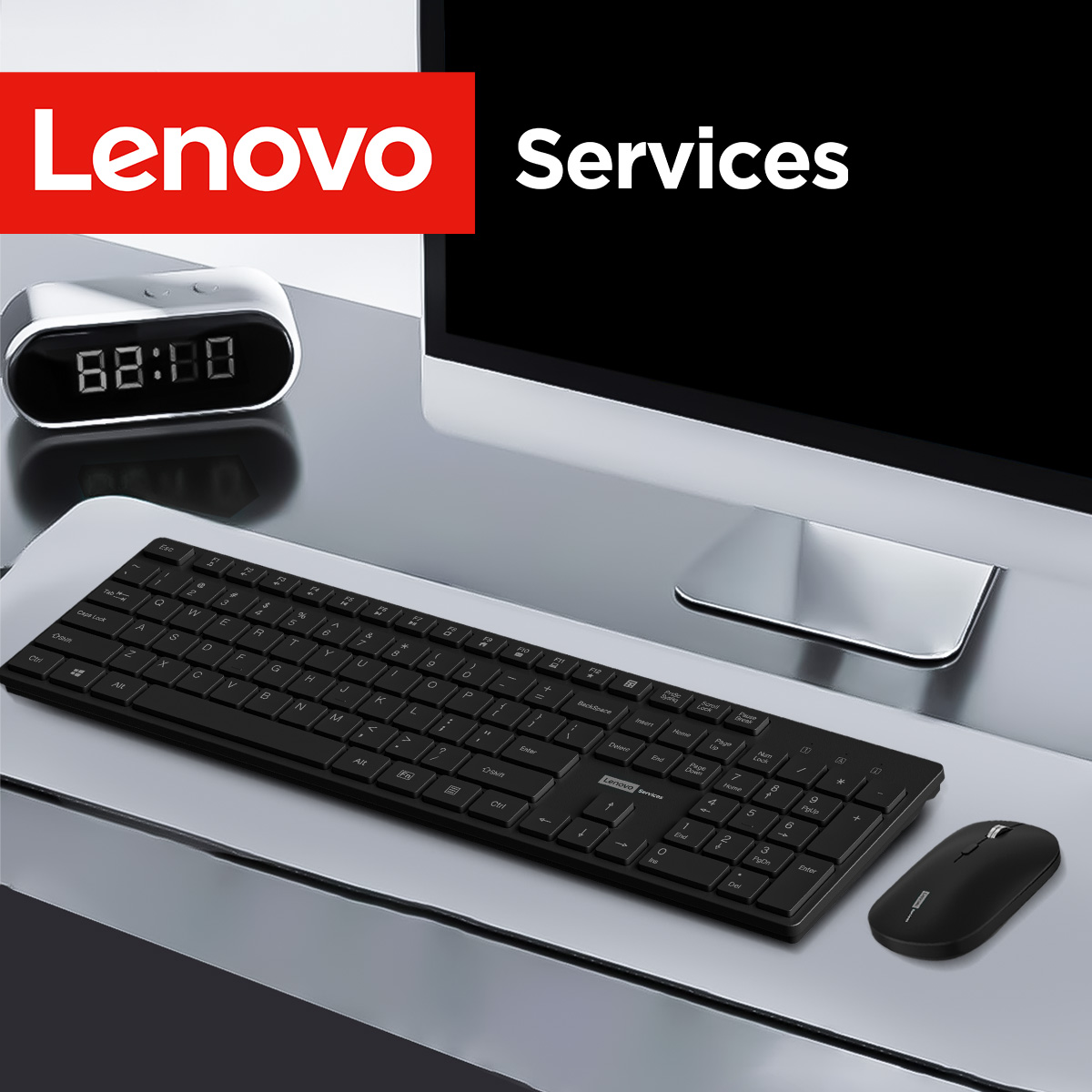 Lenovo KN220 Silent 2.4G Wirel - Desk Setup Keyboard recension och pris