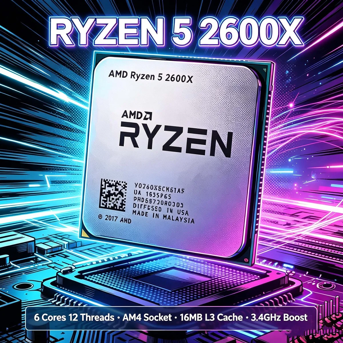 AMD Ryzen 5 2600X 3.6GHz Gamin - Amd Cpu Ryzen 5 recension och pris