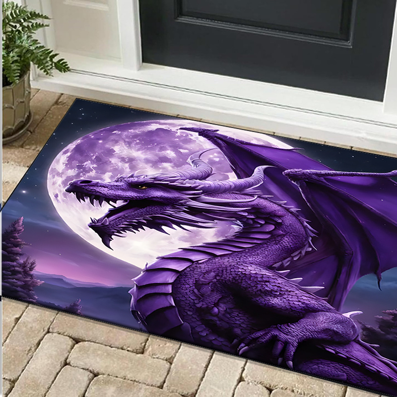 Majestic Purple Dragon Rug for - Desk Setup Living Room recension och pris