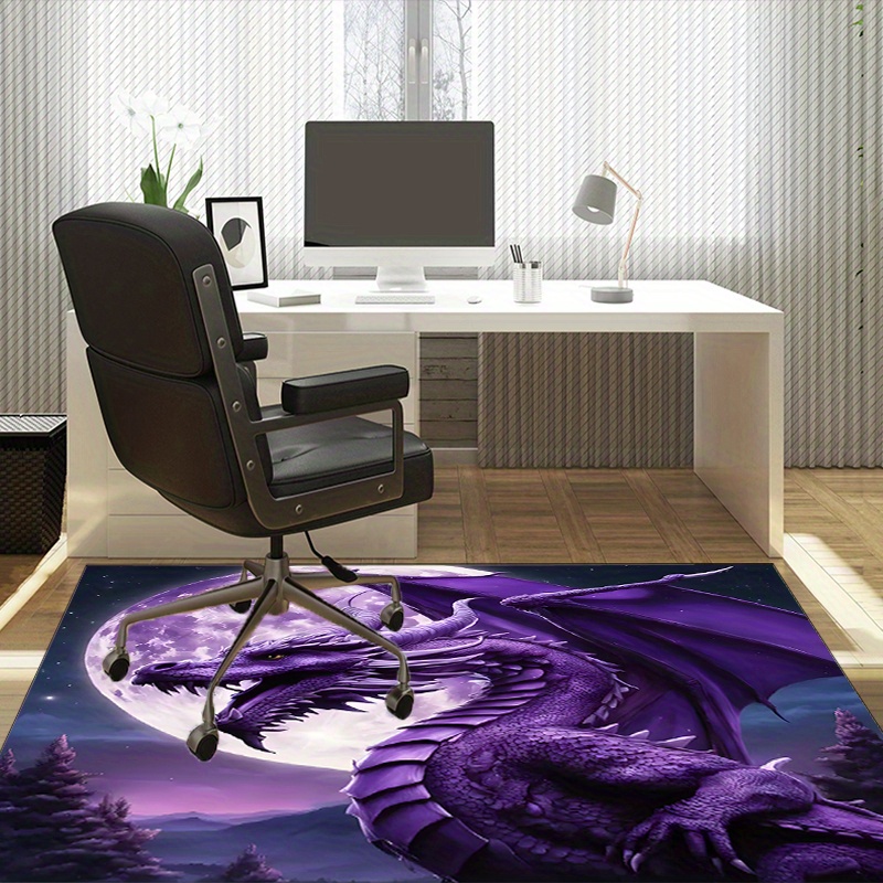 Majestic Purple Dragon Rug for - Desk Setup Living Room recension och pris