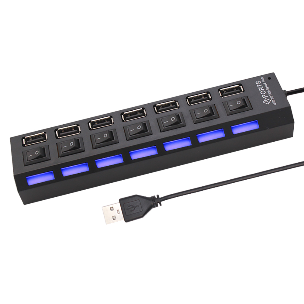 7 Port USB 2.0 Hub Splitter Fo - Desk Setup Mac recension och pris