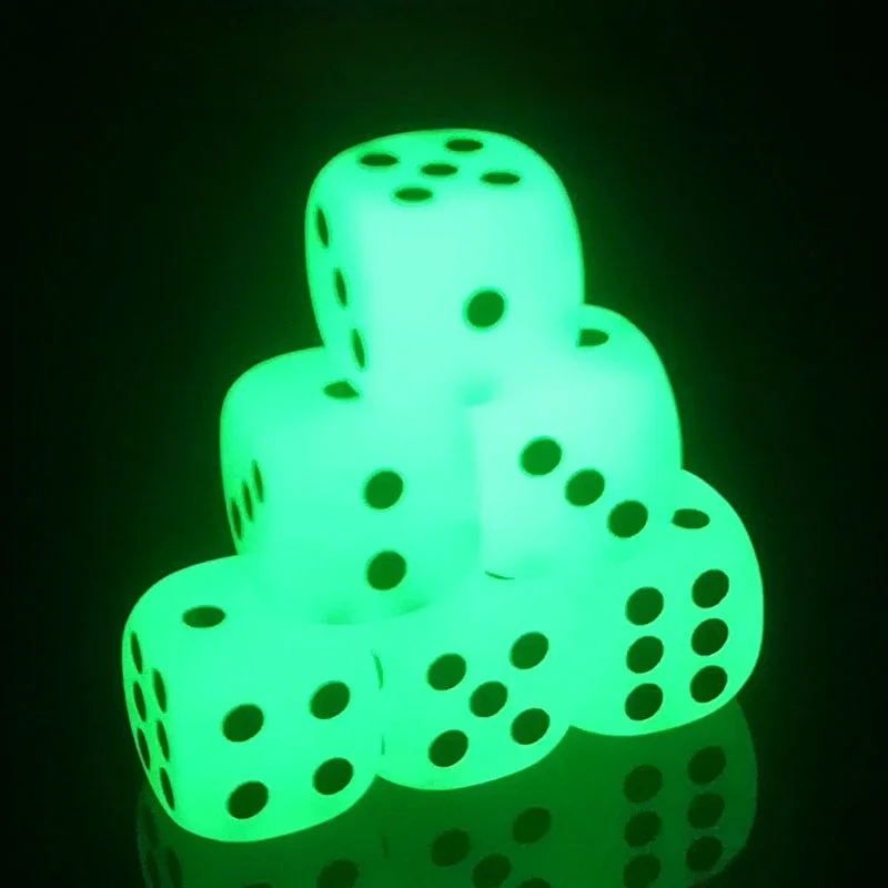 6-36Pcs 14mm Luminous Dice 6 S - Desk Setup Dark recension och pris