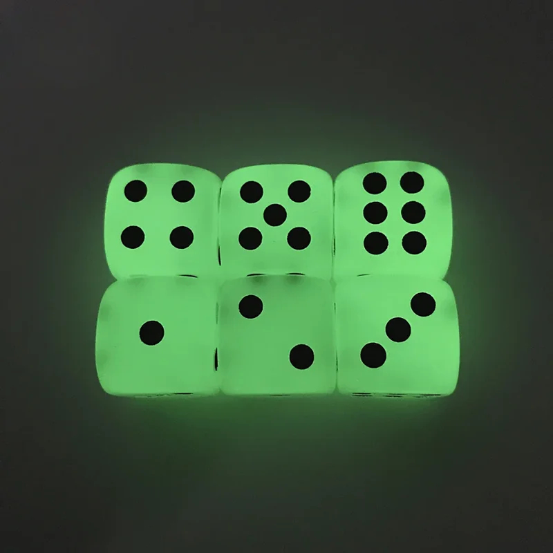 6-36Pcs 14mm Luminous Dice 6 S - Desk Setup Dark recension och pris