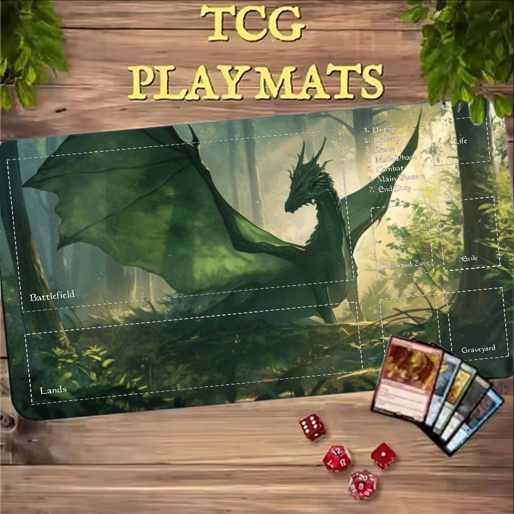 Dark Purple Phoenix Playmat TC - Desk Setup Dark recension och pris
