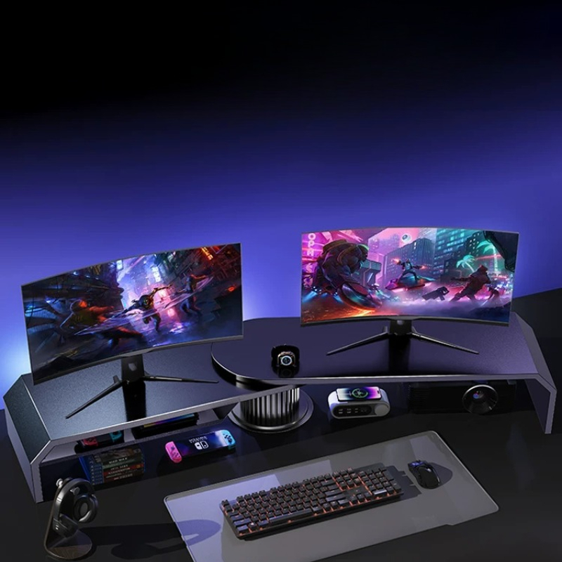 Gaming Dual Monitor Stand Offi - Desk Setup Living Room recension och pris
