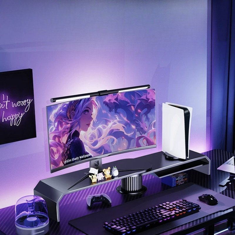 Gaming Dual Monitor Stand Offi - Desk Setup Living Room recension och pris