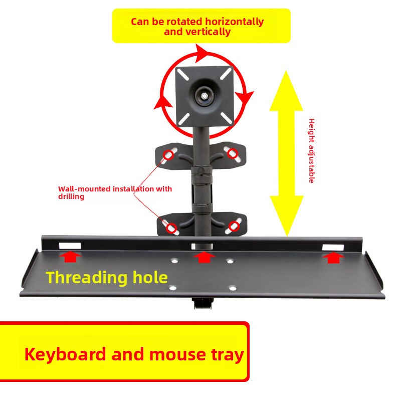 Adjustable Wall Keyboard Tray  - Desk Setup Living Room recension och pris