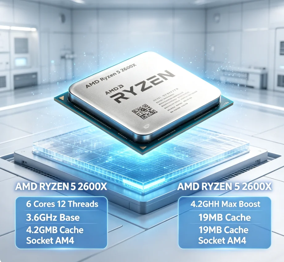 AMD Ryzen 5 2600X Desktop CPU  - Amd Cpu Ryzen 5 recension och pris