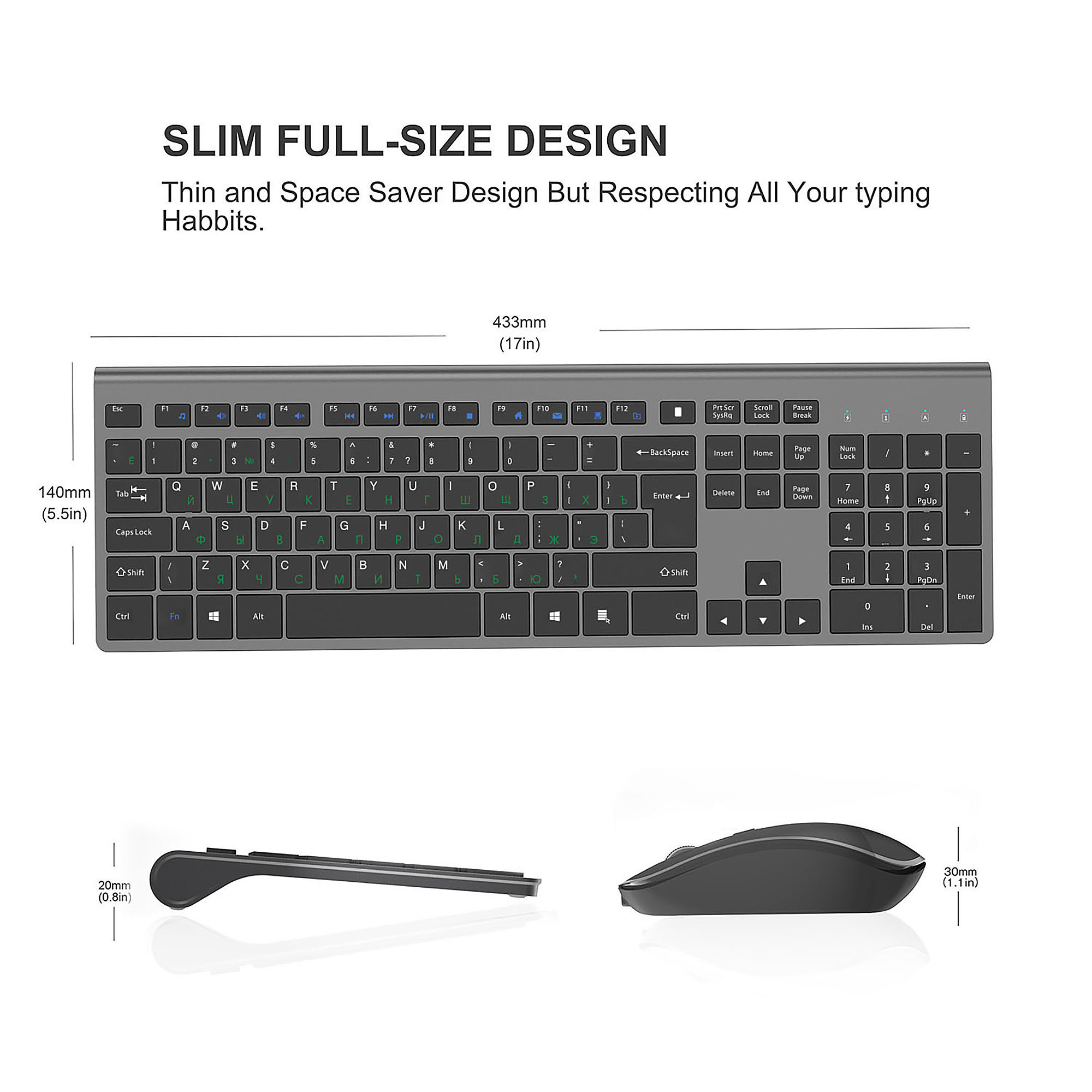 2.4G Rechargeable Wireless Key - Desk Setup Keyboard recension och pris