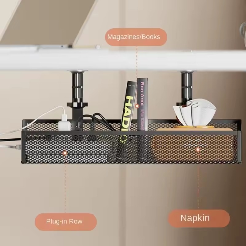 Desk Cord Storage rack No Dril - Desk Setup Living Room recension och pris