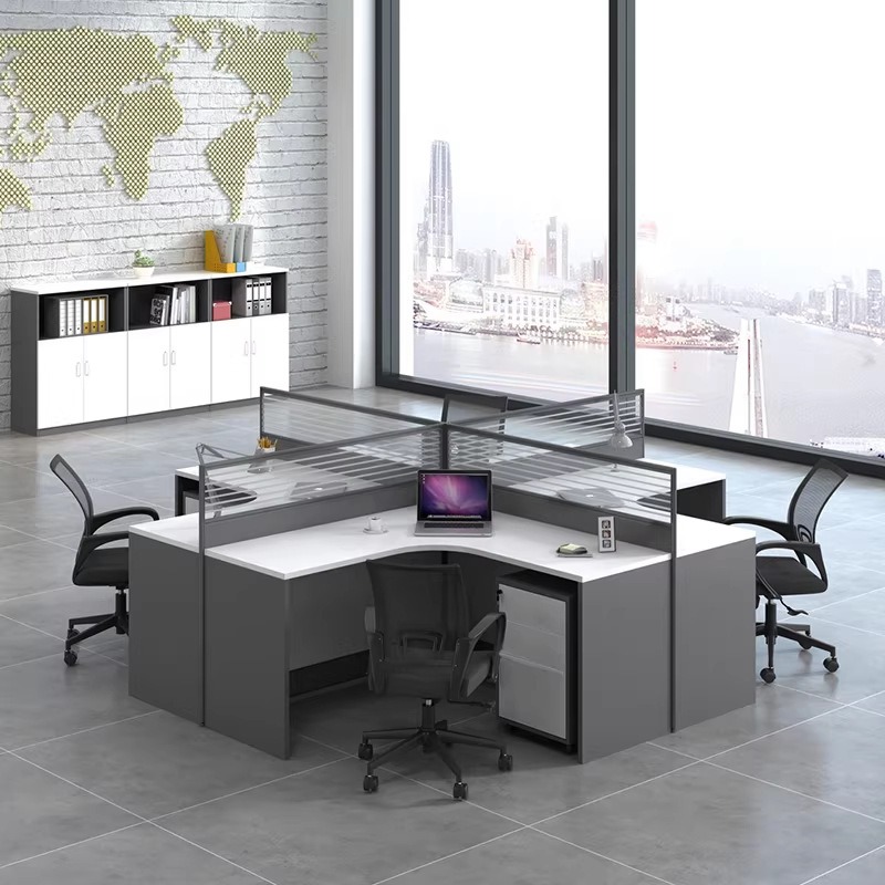 White Office Desk for 2 4 or 6 - Desk Setup Or Set Up recension och pris
