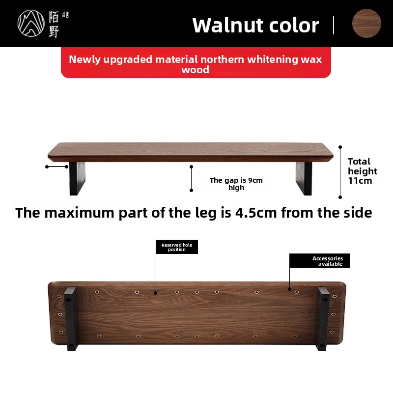 Solid Wood Monitor Riser Stand - Desk Setup In Office recension och pris