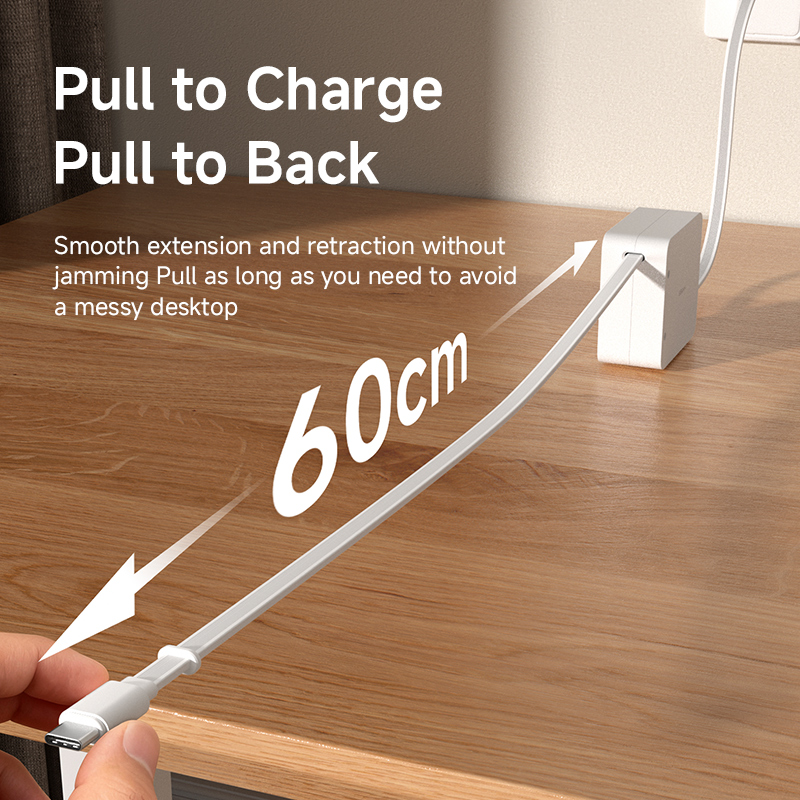 Hagibis Retractable USB C Cabl - Desk Setup Mac recension och pris