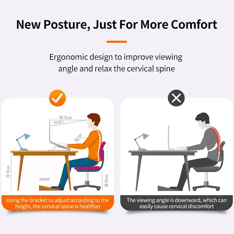 Foldable Laptop Stand Portable - Desk Setup Mac recension och pris
