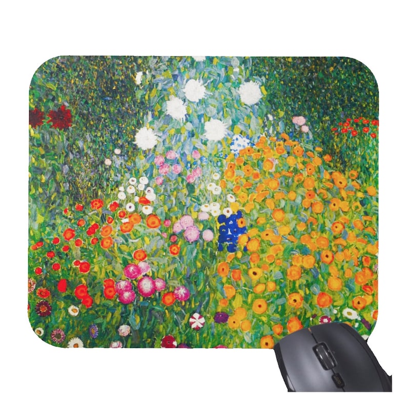 Gustav Klimt Flowers Floral Mo - Desk Setup Tech recension och pris