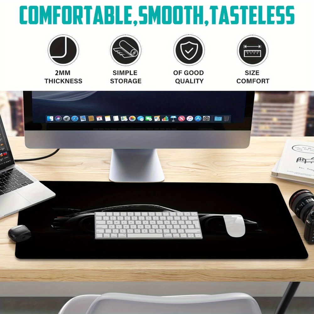 Sanded Black Gaming Mouse Pad  - Desk Setup Simple recension och pris