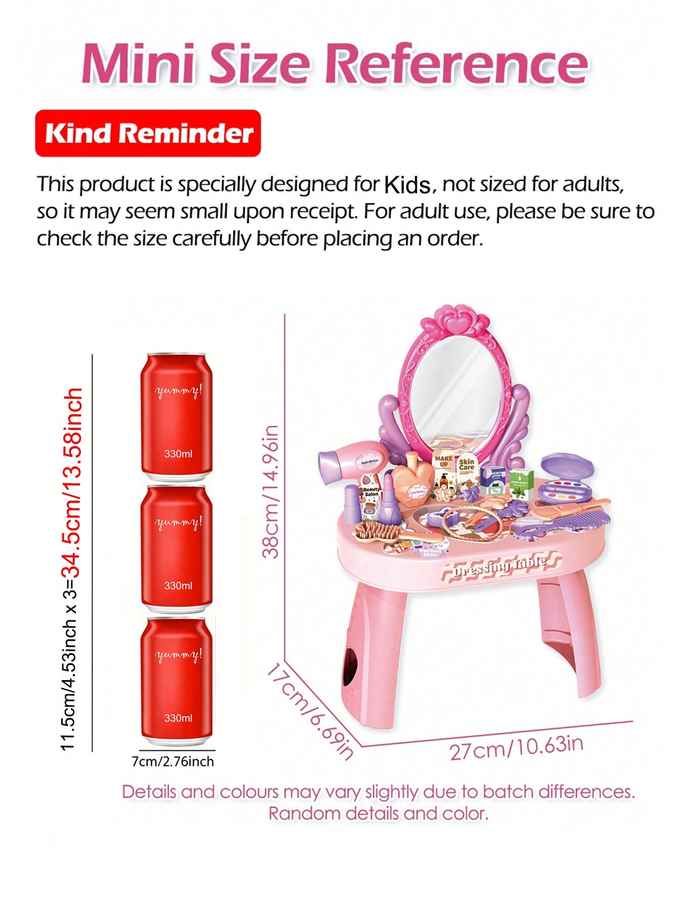 Kids Princess Vanity Dressing  - Desk Setup Girl recension och pris