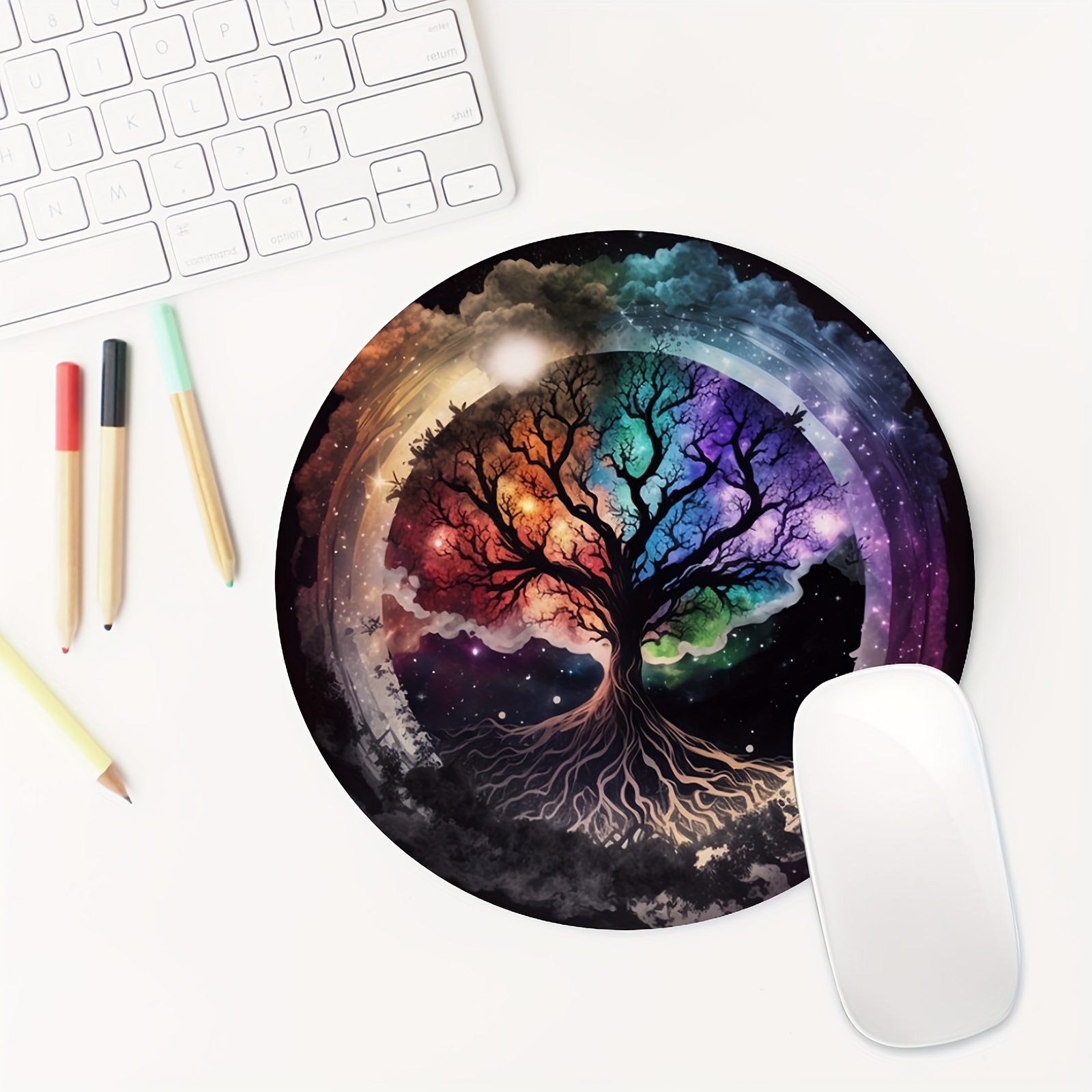 Life Tree Round Mouse Mat Cute - Desk Setup Small recension och pris